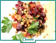 Маленькая фотография блюда по рецепту «Винегрет из фруктов и овощей»